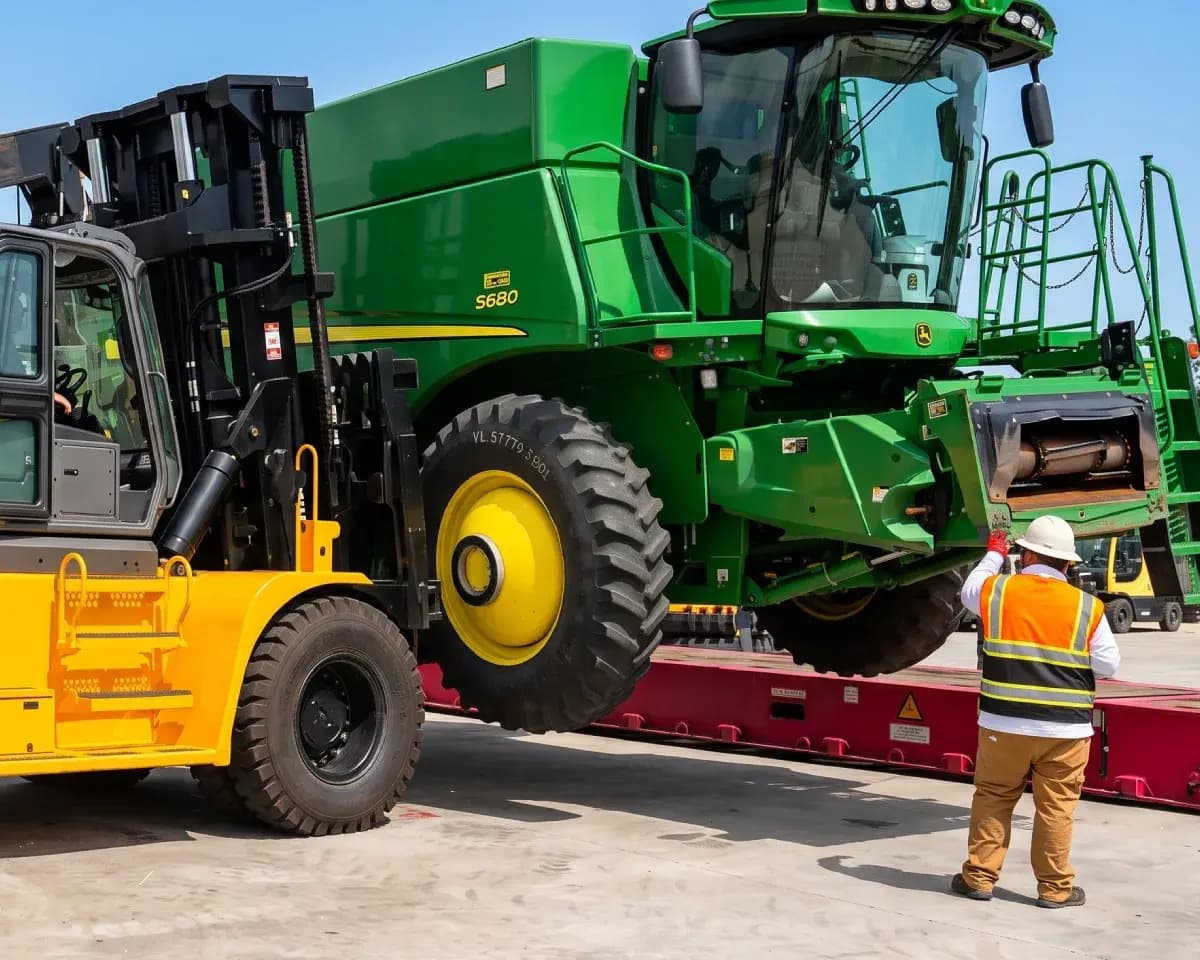 Cargo transferred during cross-docking at Houston hub.
