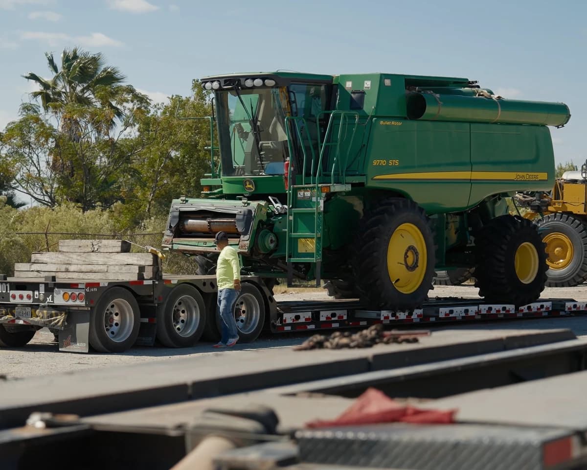 Equipment staged for phytosanitary inspection.